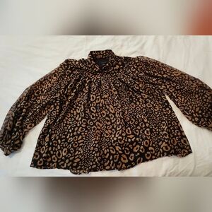 Ann Taylor Leopard Print Blouse